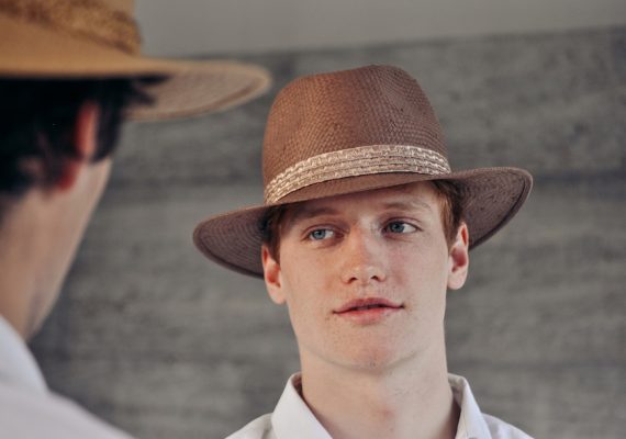 Fabienne Delvigne - Chapeau Gabriel - en paille chocolat - FR