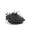 chapeau beret Alexandre, beret en cuir vegan, collection hiver, beret noir, maison fabienne delvigne