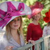 Grand chapeau Gris et rose - Disalie - Maison Fabienne Delvigne