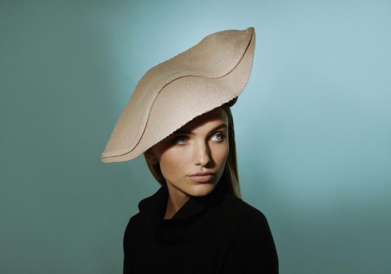 Couture hat in straw