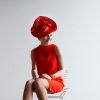 Chapeau glamour rouge