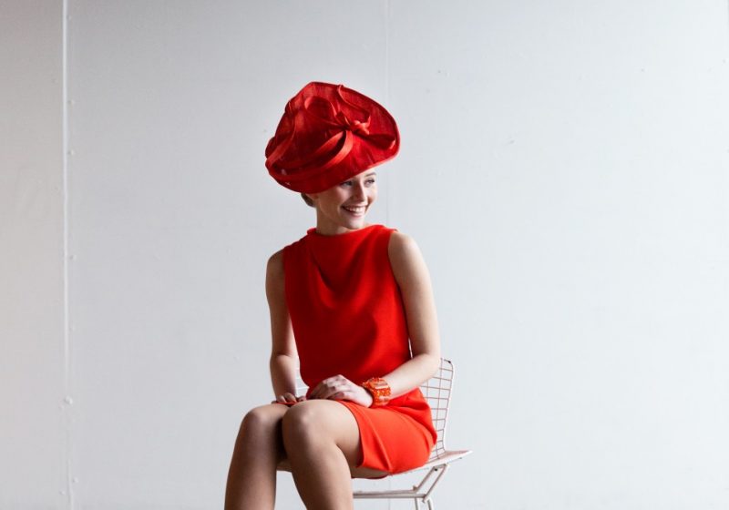 Chapeau glamour rouge