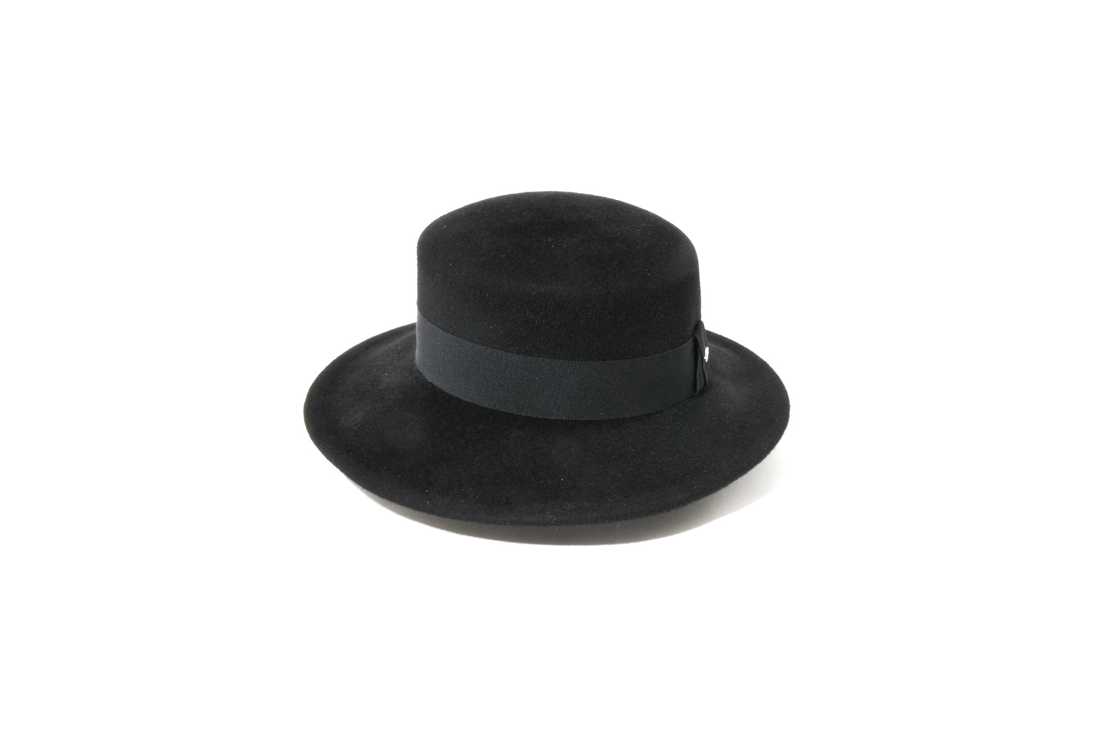 Chapeau melon noir à boucle • Créations Chapeaux