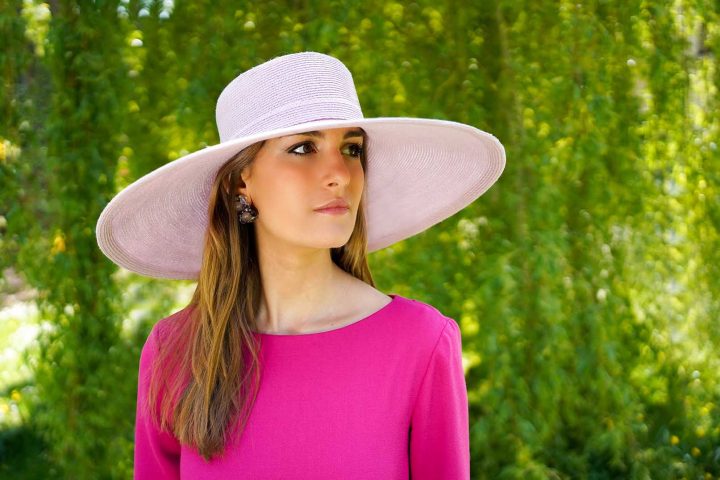 Fabienne Delvigne - Chapeau capeline - Gladys - Rose