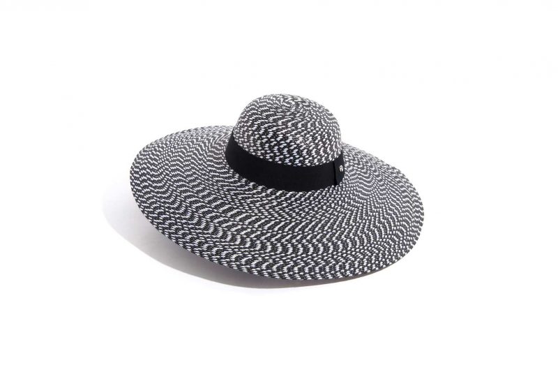 Black and White Sun Wide Brim Hat Maison Fabienne Delvigne Valencia