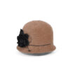 Tatiana chapeau cloche angora camel fleur- maison fabienne delvigne