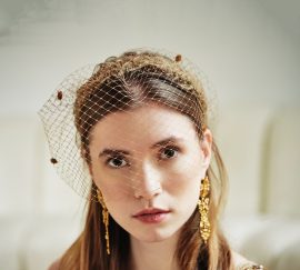 Fabienne Delvigne Headband Mila Camel Porté
