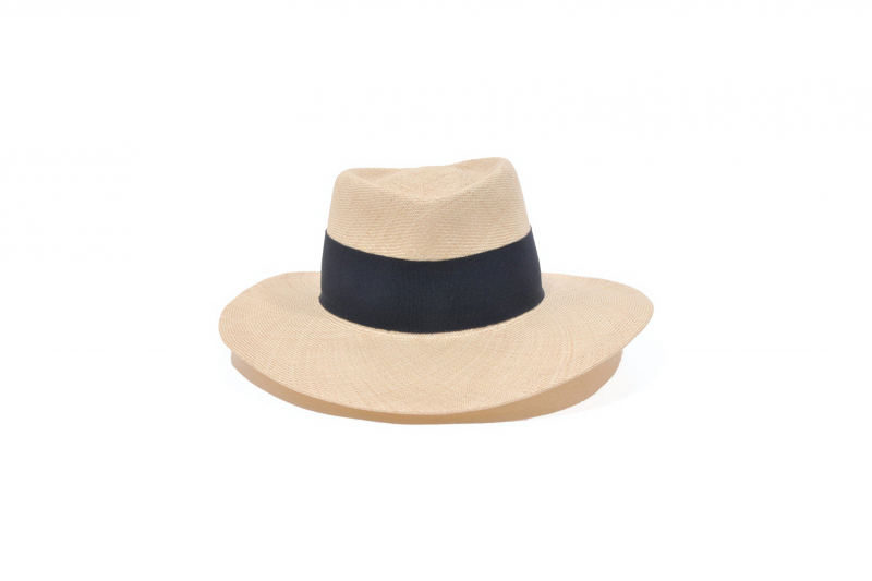 Chapeau Fédora Naturel en Parabuntal Saly - Maison Fabienne Delvigne