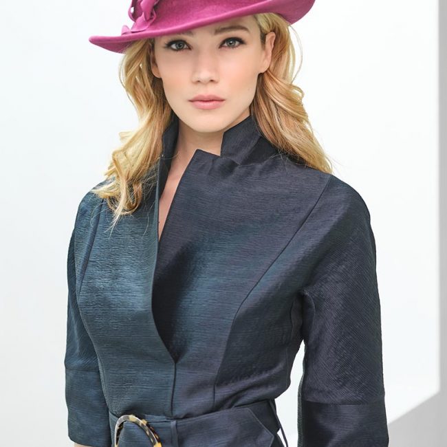 Chapeau Fedora Raphaelle Feutre Velours Violine Fabienne Delvigne