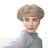 Fabienne Delvigne Hat Beret Pippa Beige Flannel