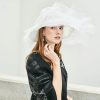 elegant white hat