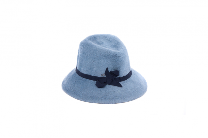 Chapeau en mélusine - chapeau casual - chapeau bleu - chapeau d'hiver - chapeau winter- Maison Fabienne Delvigne
