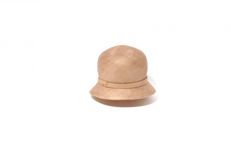 Natural straw cloche hat summer