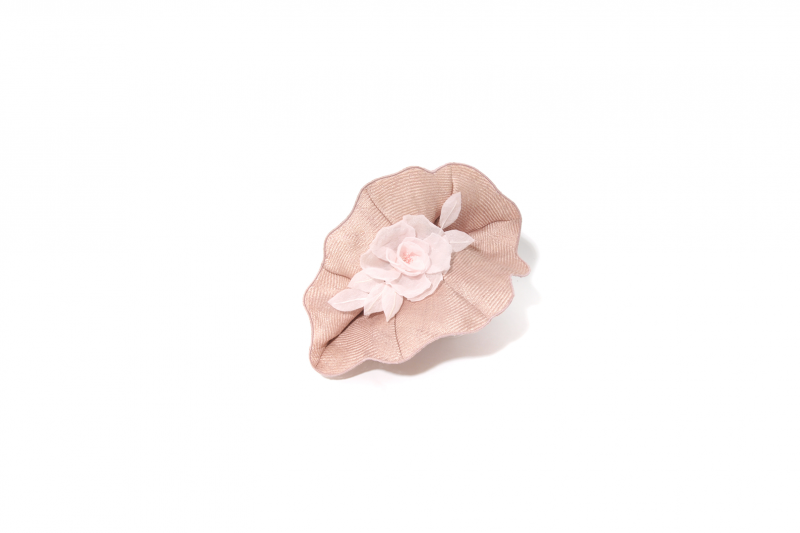 Bibi fleurie - Fabienne Delvigne Chapeau Coquillage Paille Parasisal Rose Fleur en soie fête événement mariage extraordinaire