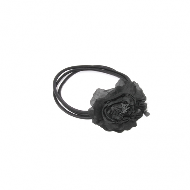 Fabienne Delvigne Headband Cassandra Silk black flower