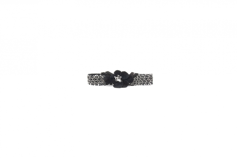 collier choker Fabienne Delvigne Bandeau Chanely Noir Blanc