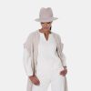 Fabienne Delvigne Fluweel vilt fedora Felucci beige LD-P1