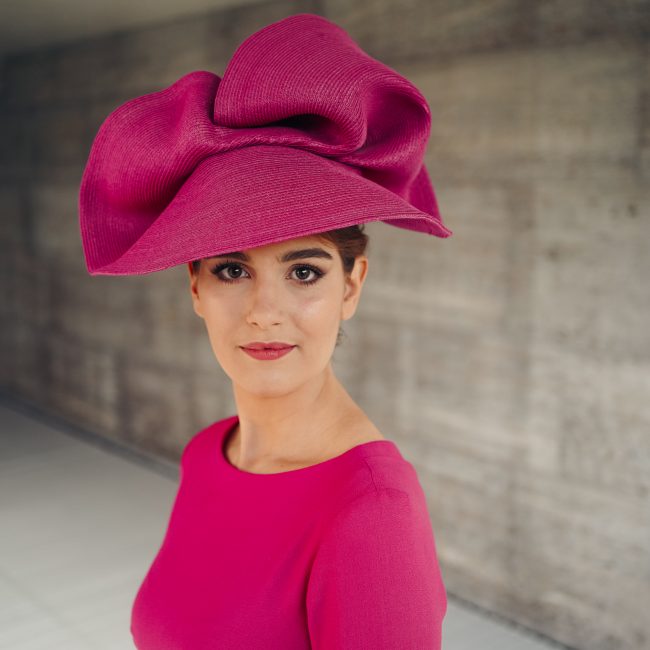 Maison Fabienne Delvigne-Olyna- fushia - Wedding hat
