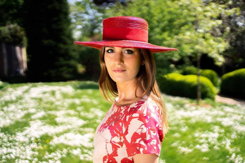 Fabienne Delvigne - Chapeau Canotier - Rouge