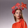 Spectaculaire hoofdtooi  -Fleur de lune - orange - Maison Fabienne Delvigne
