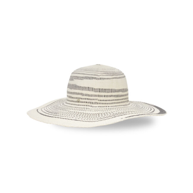 Panama hat - Turin - Black and white - Maison Fabienne Delvigne