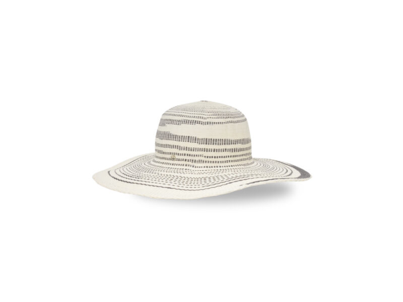 Panama hat - Turin - Black and white - Maison Fabienne Delvigne