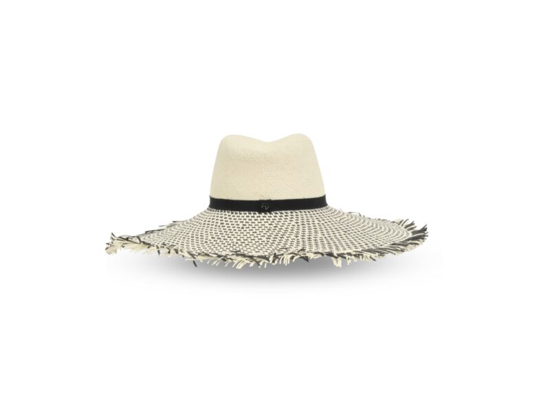 Summer hat - Venice - black and white - Maison Fabienne Delvigne