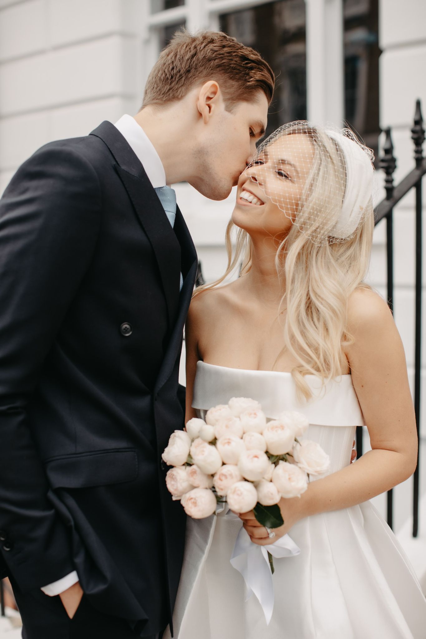 coiffe de mariage- serre-tête à voilette-mariage civil-maison fabienne delvigne