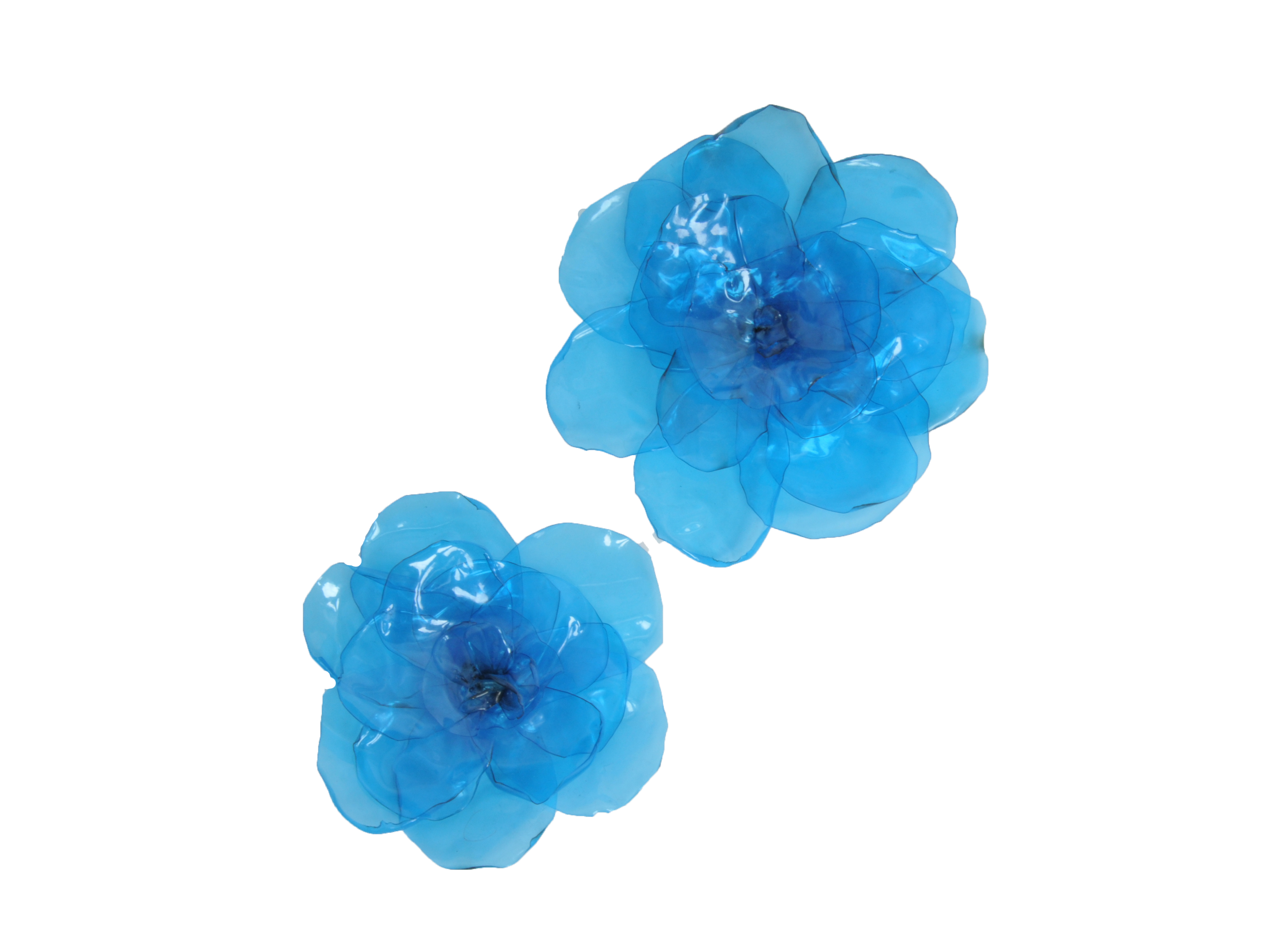 Bloomies-Broches fleurs en Plexi- Bleu aimantée - Maison Fabienne Delvigne