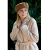 Beret daim Poppy marron Maison Fabienne Delvigne