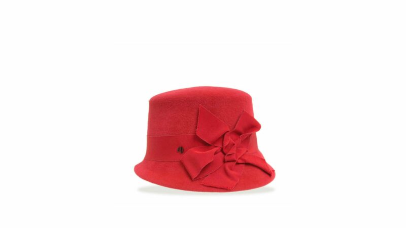 Felt Cloche Hat -Josephine - Red Maison Fabienne Delvigne