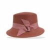 chapeau cloche anahit - feutre velour - coq de rose