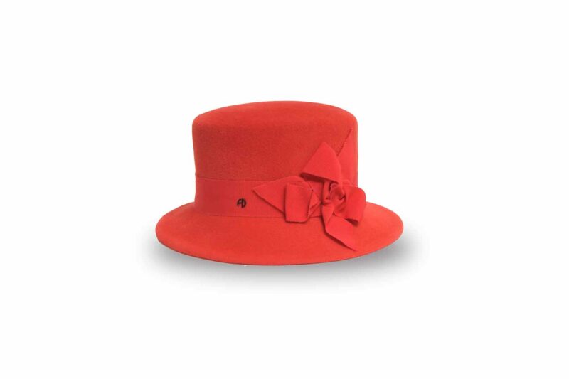 Anahit bell hat - Coral - Velvet Felt