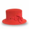 chapeau cloche anahit - corail - feutre velour