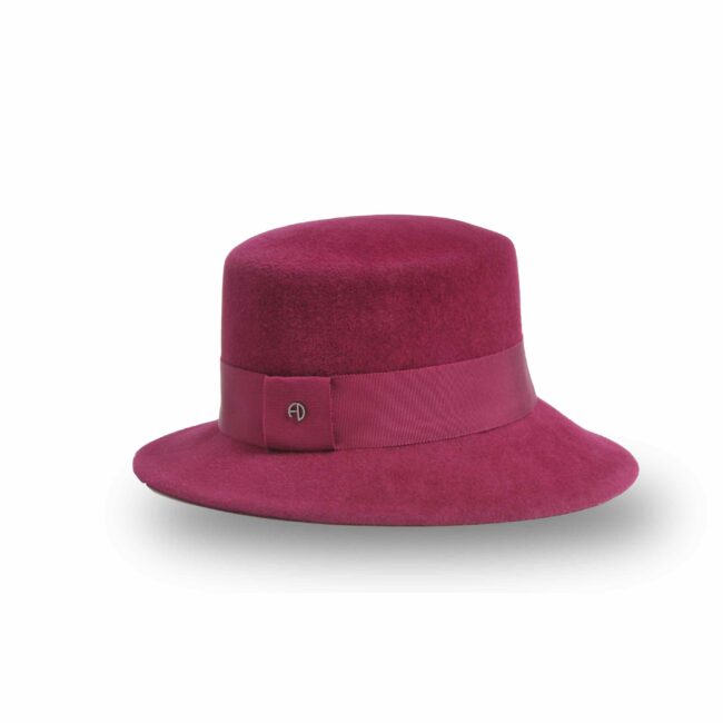 Anahit boater hat - Lilac - Velvet Felt