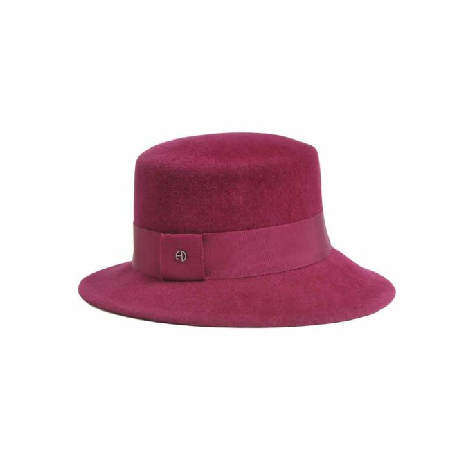 chapeau cloche - anahit - feutre velour - lilas