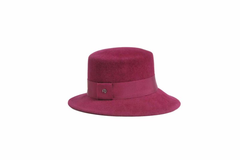 chapeau cloche - anahit - feutre velour - lilas
