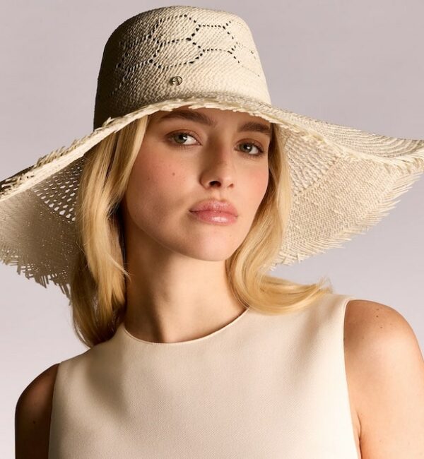 Chapeau en paille naturel Maison Fabienne Delvigne Milano