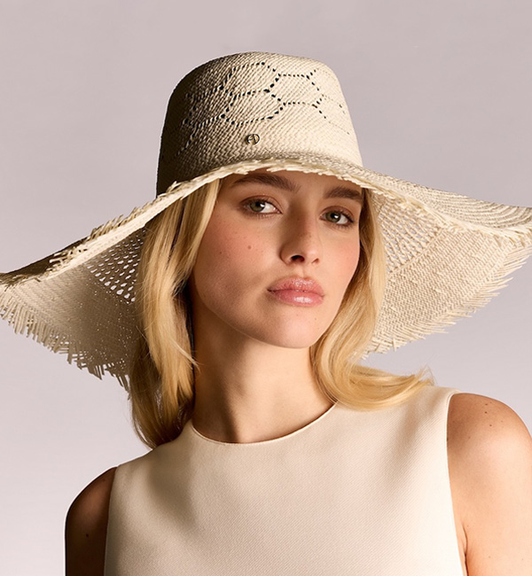 Chapeau en paille naturel Maison Fabienne Delvigne Milanoc