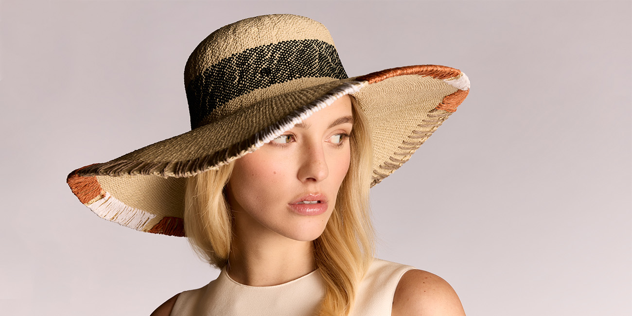Grand Chapeau de Paille Maison Fabienne Delvigne Sienne