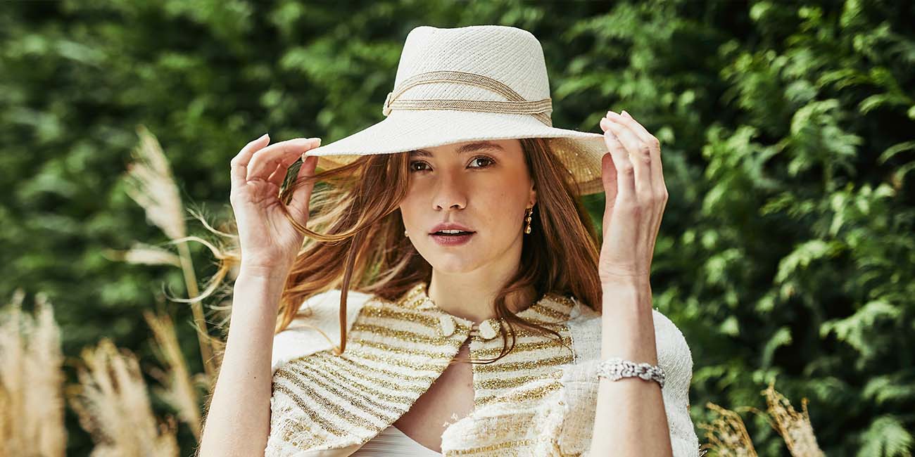 Chapeau-Panama-Spigy-blanc cassé- tresse