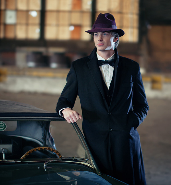 Chapeau feutre velour